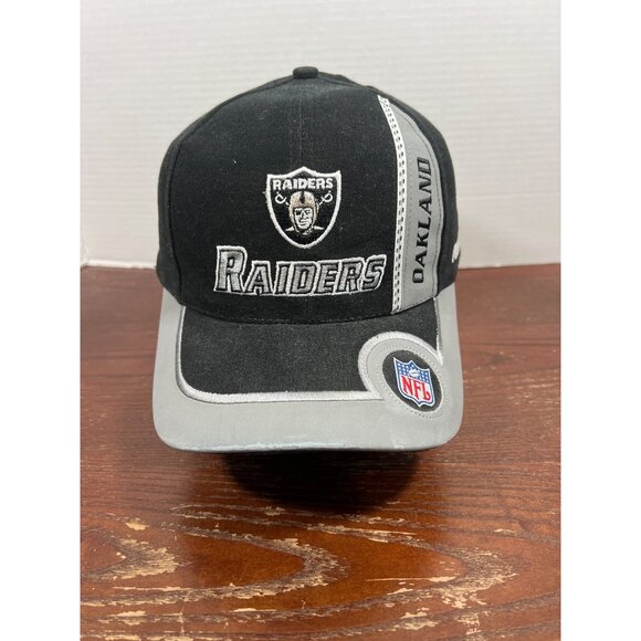 NFL Raiders Oakland Black & Gray Hat By Puma Adjustable Hat X3 - Picture 1 of 6